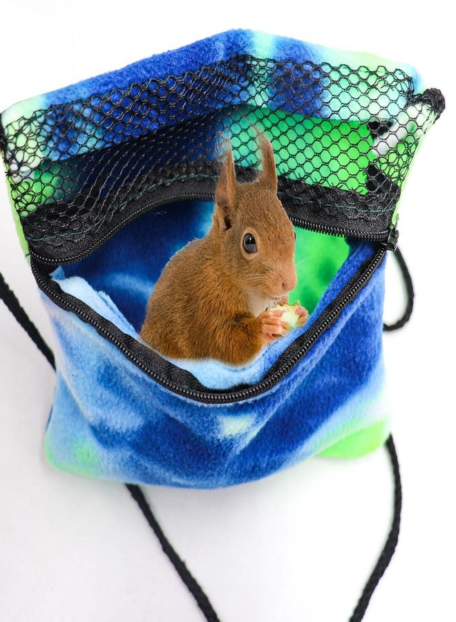 MHLLGN 2 Packs Pet Bonding Pouch, Colorful Small Animal Carrier with Breathable Mesh Window, Pet Travel Carrier Accessories for Gerbils, Squirrels, Hamsters, Little Snakes, Geckos - Image 5